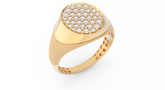 18K Gold & Diamond Ring For Men KRC60140